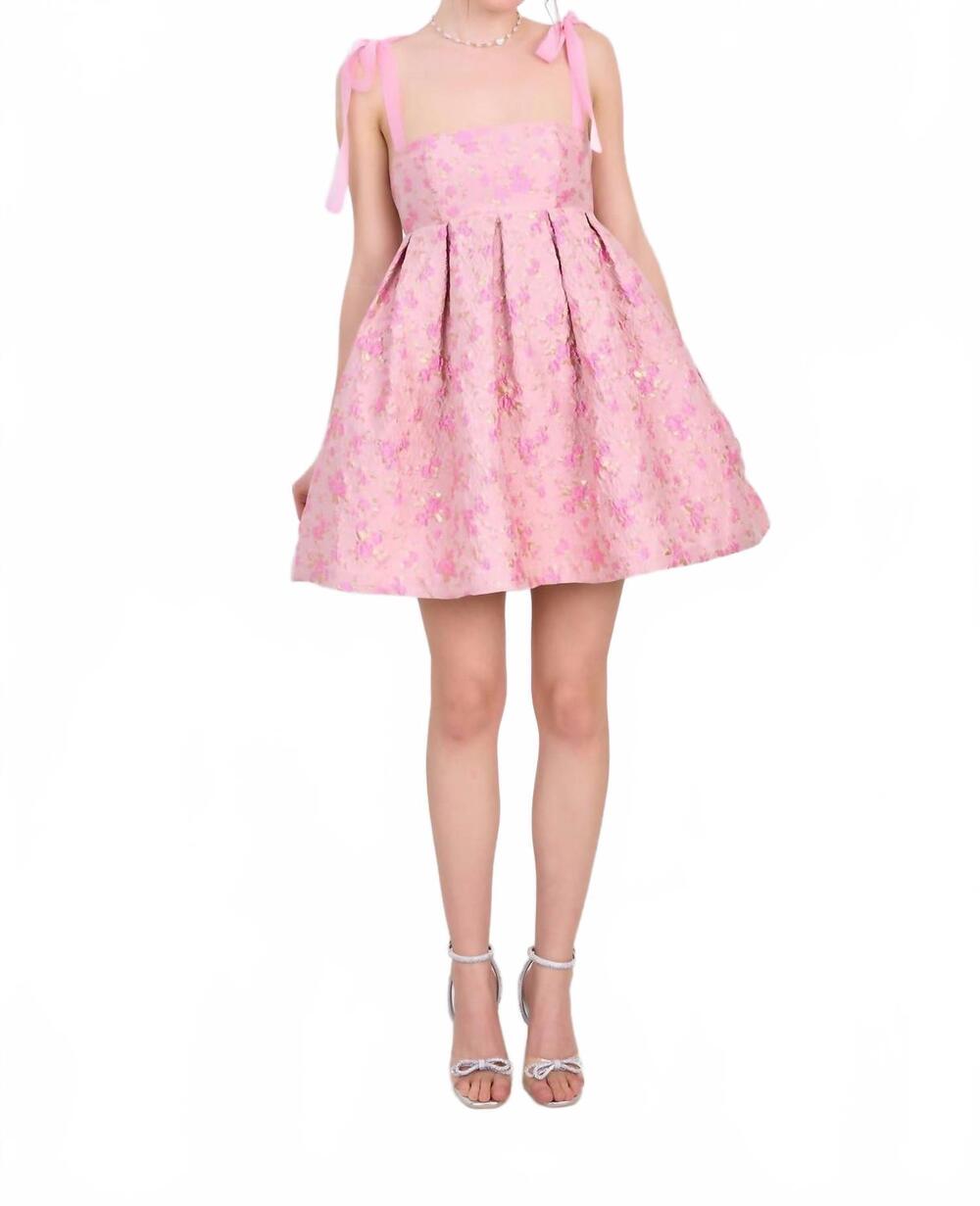 NEW B.RIGHT babydoll mini dress in pink